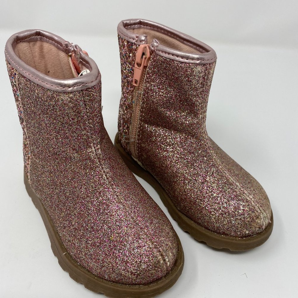 Girls Sparkling pink Glitter Boot